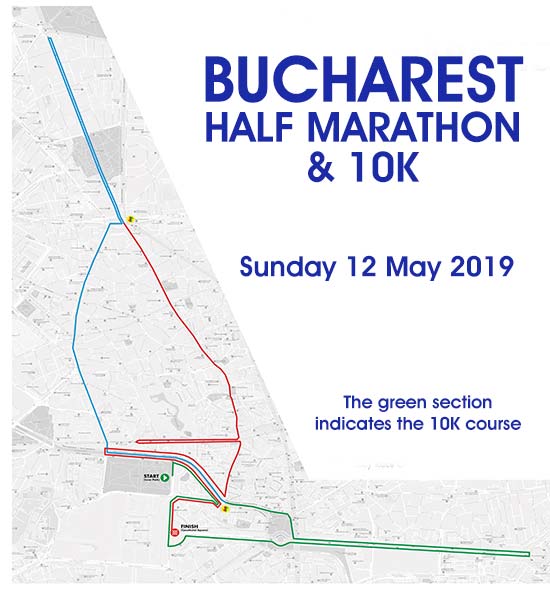 map of course - Bucharest Half Marathon